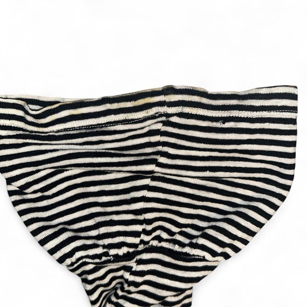 Frame Denim Black and White Striped Long Sleeve Tee - Picture 8 of 9
